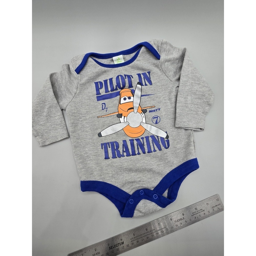 Disney Baby Planes Dusty "Pilot In Training" 6-12 Month One Piece Outfit